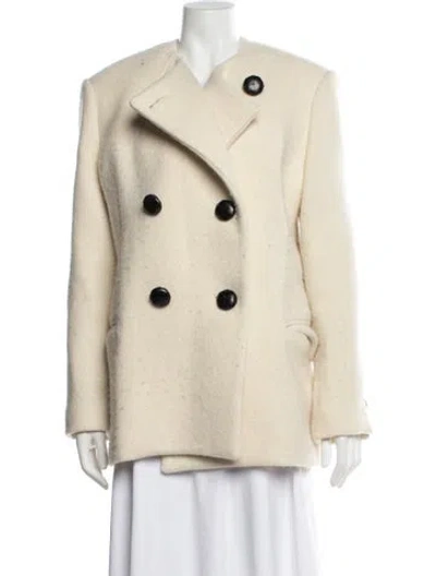 Pre-owned Isabel Marant Virgin Wool Peacoat In Neutrals