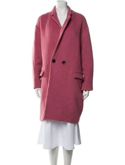 Pre-owned Isabel Marant Virgin Wool Peacoat In Pink