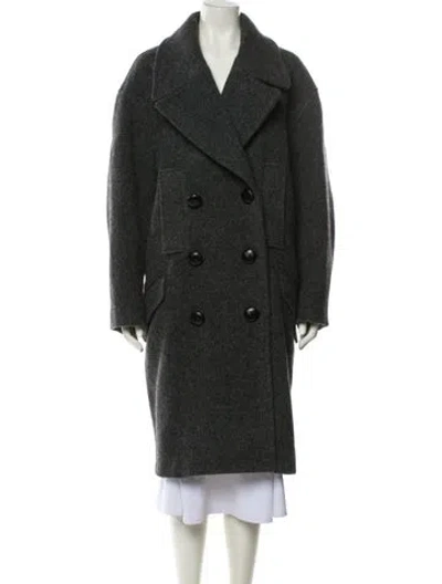 Pre-owned Isabel Marant Virgin Wool Peacoat W/ Tags In Gray