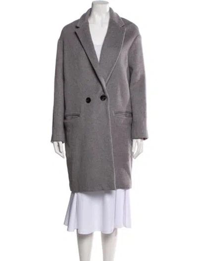Pre-owned Isabel Marant Virgin Wool Peacoat W/ Tags In Gray