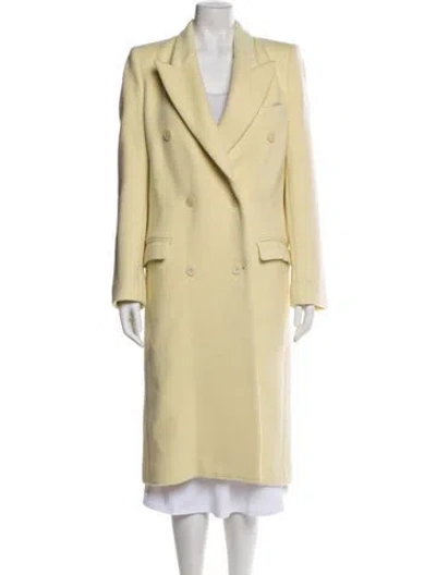 Pre-owned Isabel Marant Virgin Wool Peacoat In Yellow