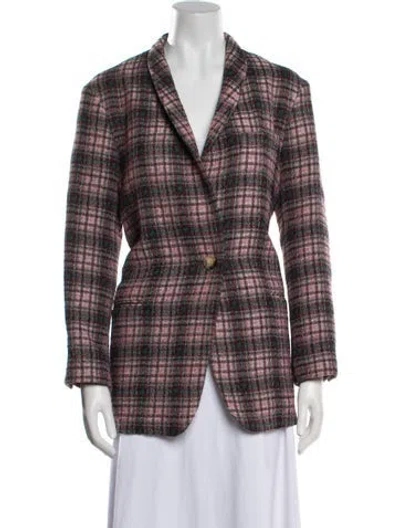 Pre-owned Isabel Marant Virgin Wool Plaid Print Blazer In Multi