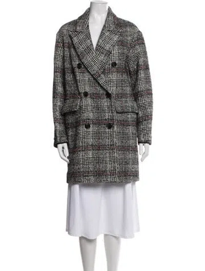 Pre-owned Isabel Marant Virgin Wool Plaid Print Coat In Multi