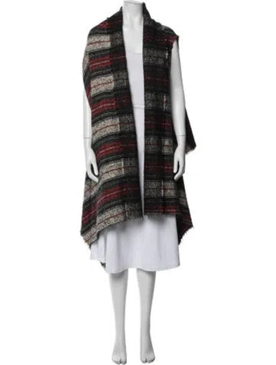 Pre-owned Isabel Marant Virgin Wool Plaid Print Jacket In Black/grey/red