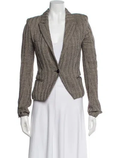 Pre-owned Isabel Marant Virgin Wool Printed Blazer In Neutral