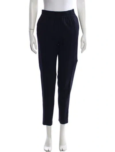 Pre-owned Isabel Marant Virgin Wool Skinny Leg Pants In Blue