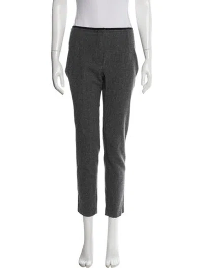 Pre-owned Isabel Marant Virgin Wool Skinny Leg Pants In Gray