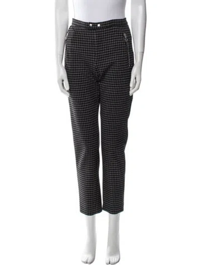 Pre-owned Isabel Marant Virgin Wool Straight Leg Pants In Black