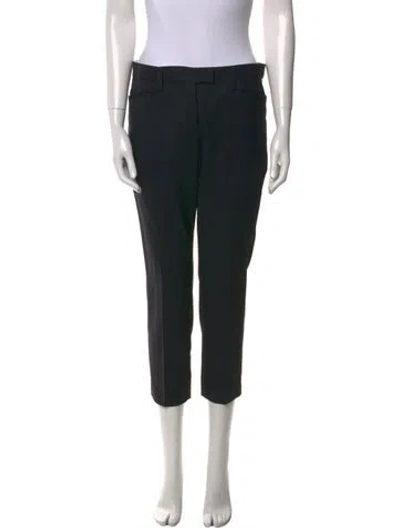 Pre-owned Isabel Marant Virgin Wool Straight Leg Pants In Black