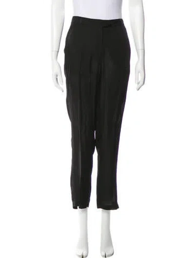 Pre-owned Isabel Marant Virgin Wool Straight Leg Pants In Black