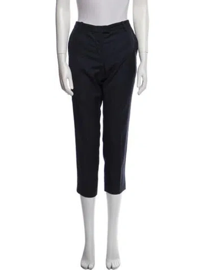 Pre-owned Isabel Marant Virgin Wool Straight Leg Pants In Blue