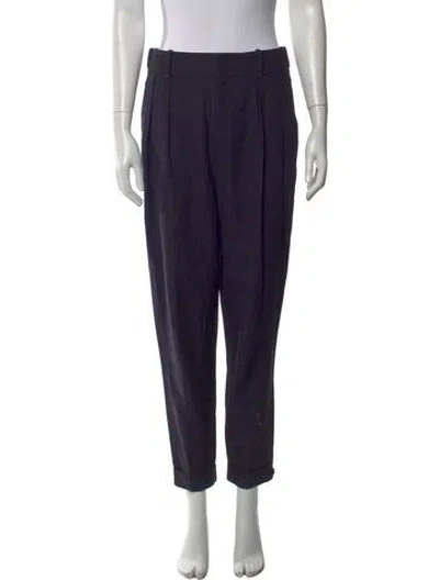 Pre-owned Isabel Marant Virgin Wool Straight Leg Pants In Blue