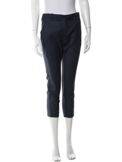 Pre-owned Isabel Marant Virgin Wool Straight Leg Pants In Blue