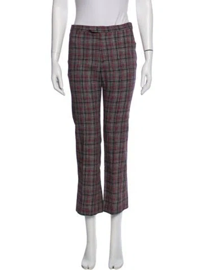 Pre-owned Isabel Marant Virgin Wool Straight Leg Pants In Multi