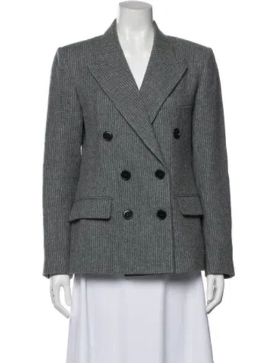 Pre-owned Isabel Marant Virgin Wool Striped Blazer In Blue