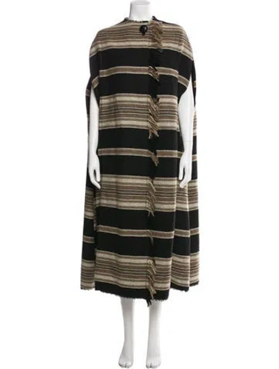 Pre-owned Isabel Marant Virgin Wool Striped Coat In Neutral