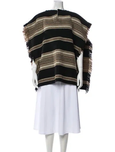 Pre-owned Isabel Marant Virgin Wool Striped Sweater In Black