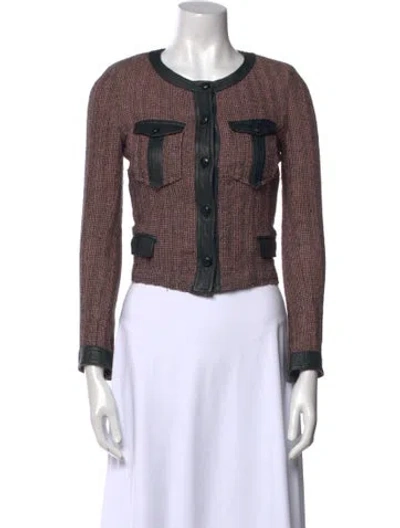Pre-owned Isabel Marant Virgin Wool Striped Sweater In Pink