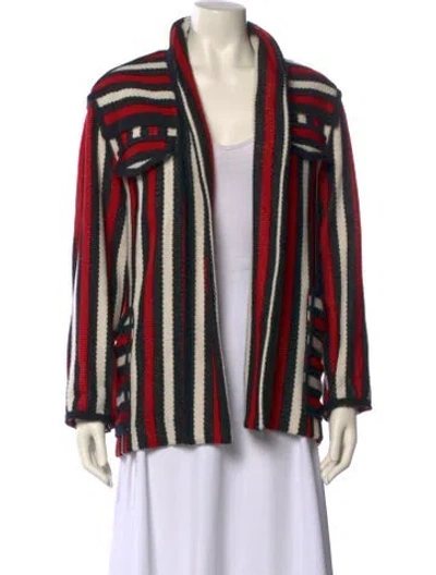 Pre-owned Isabel Marant Virgin Wool Striped Sweater W/ Tags In Red