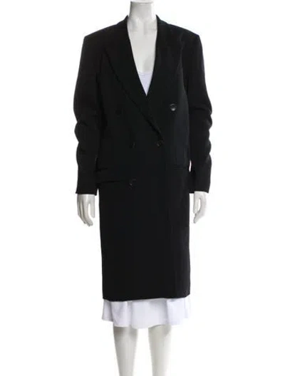 Pre-owned Isabel Marant Virgin Wool Trench Coat In Black
