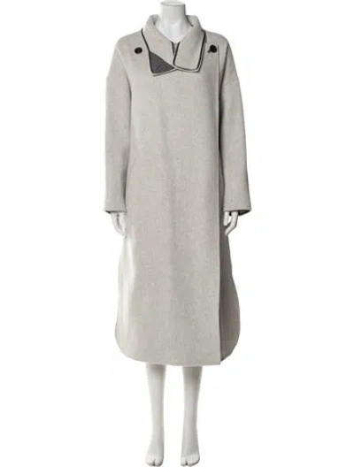 Pre-owned Isabel Marant Virgin Wool Trench Coat In Gray