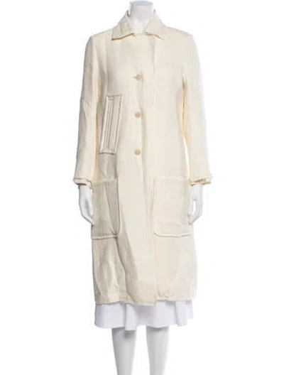 Pre-owned Isabel Marant Virgin Wool Trench Coat In Neutral