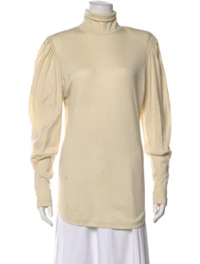 Pre-owned Isabel Marant Virgin Wool Turtleneck Top In Neutral