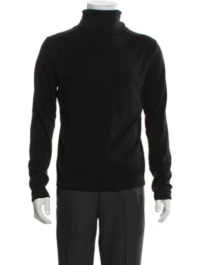 Pre-owned Isabel Marant Virgin Wool Turtleneck T-shirt In Black