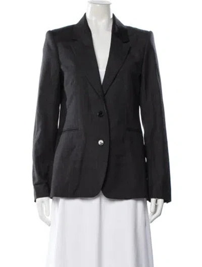Pre-owned Isabel Marant Virgin Wool Tweed Pattern Blazer In Gray