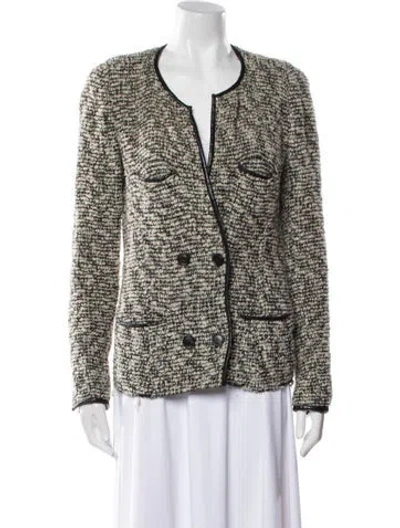 Pre-owned Isabel Marant Virgin Wool Tweed Pattern Evening Jacket In Multi