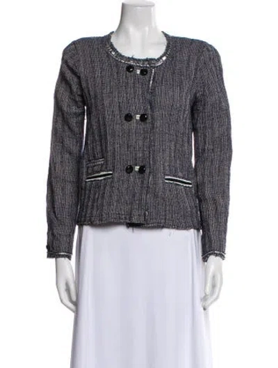 Pre-owned Isabel Marant Virgin Wool Tweed Pattern Evening Jacket In Multi