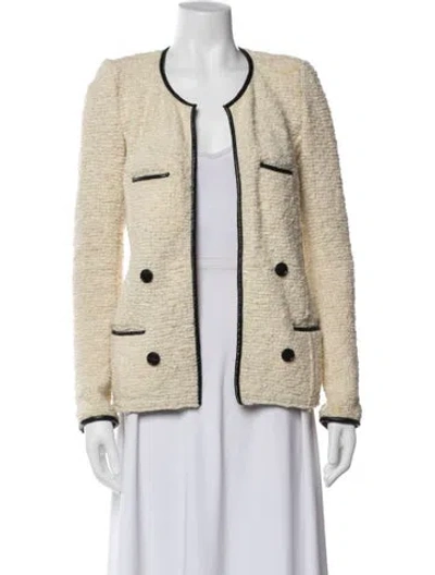 Pre-owned Isabel Marant Virgin Wool Tweed Pattern Jacket In Neutral