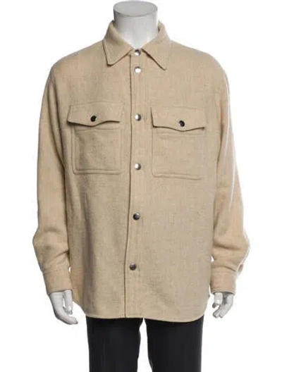 Pre-owned Isabel Marant Virgin Wool Utility Jacket In Neutral