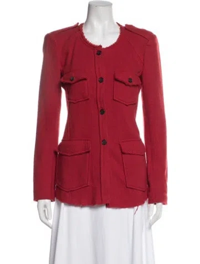 Pre-owned Isabel Marant Virgin Wool Utility Jacket In Red