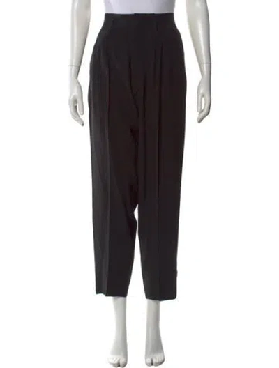 Pre-owned Isabel Marant Virgin Wool Wide Leg Pants In Black