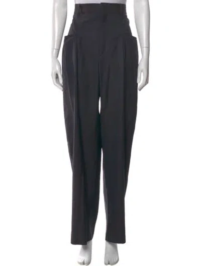 Pre-owned Isabel Marant Virgin Wool Wide Leg Pants In Blue
