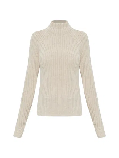 Isabel Marant Virginia Pullover Ribbed Merino Wool In Neutral