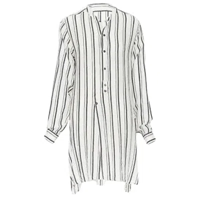 Isabel Marant Viscose Cotton Blend Stripe Tunic Dress In Beige