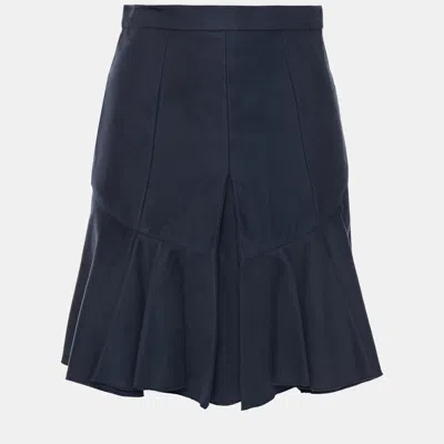 Pre-owned Isabel Marant Viscose Mini Skirt 34 In Navy Blue