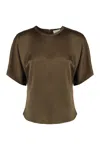 Isabel Marant Soft Fabric Short Sleeve Top In Green