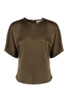 Isabel Marant Soft Fabric Short Sleeve Top In Green