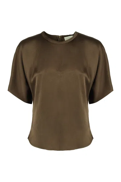 Isabel Marant Viscose Top With Concealed Back Zipper Closure In Green
