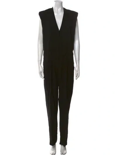 Pre-owned Isabel Marant V-neck Jumpsuit In Black