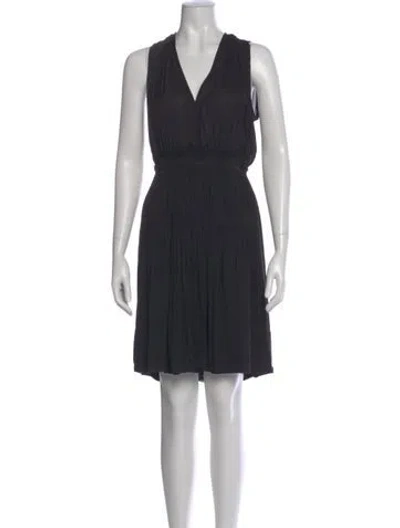 Pre-owned Isabel Marant V-neck Knee-length Dress In Black