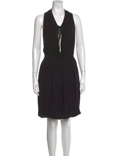 Pre-owned Isabel Marant V-neck Knee-length Dress In Black