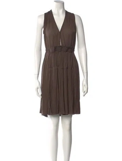 Pre-owned Isabel Marant V-neck Knee-length Dress In Brown