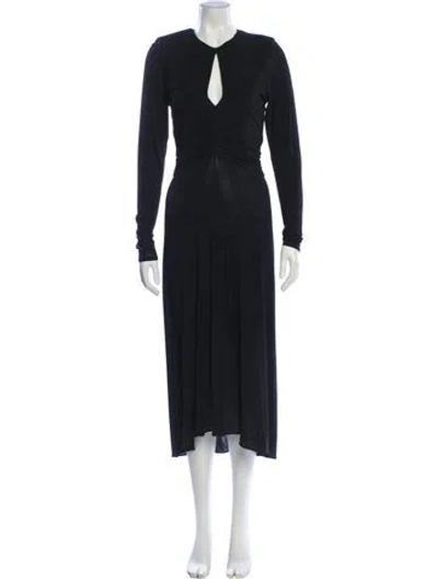 Pre-owned Isabel Marant V-neck Long Dress In Blue