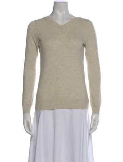 Pre-owned Isabel Marant V-neck Long Sleeve Top In Neutral