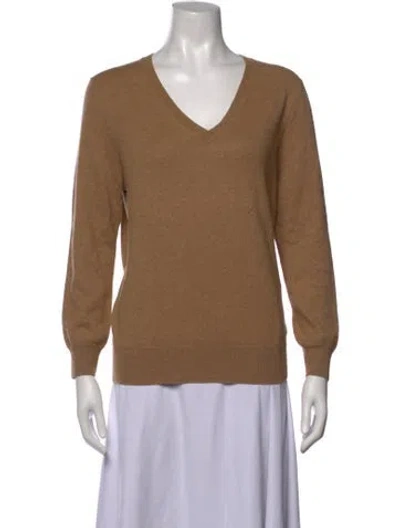 Pre-owned Isabel Marant V-neck Long Sleeve Top In Neutrals