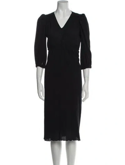Pre-owned Isabel Marant V-neck Midi Length Dress In Multi